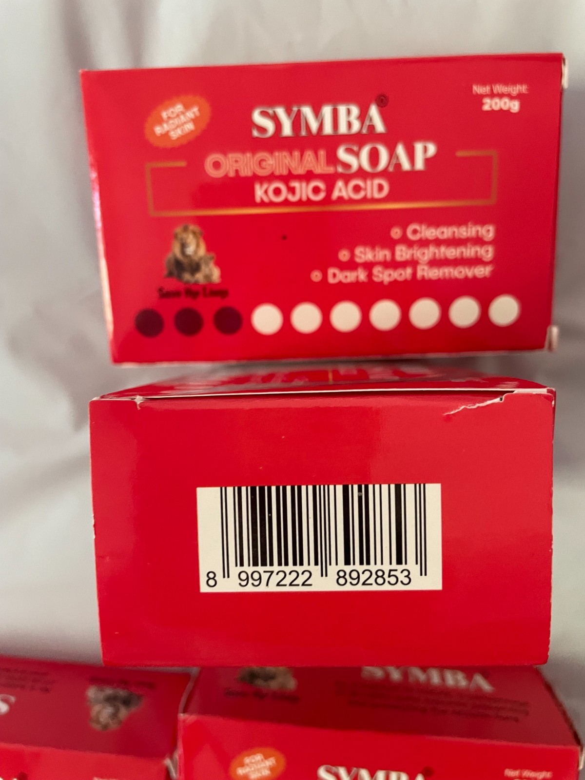 Symba Kojic Acid Soap Original Skin Brightening Bars 4 Pack 200g Each Dark Spot