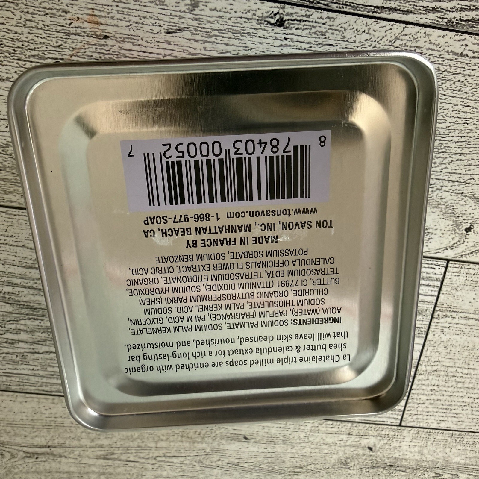 La Chatelaine Karite Soap Shea & Calendula from France Sealed 3.2 oz Bar In Tin