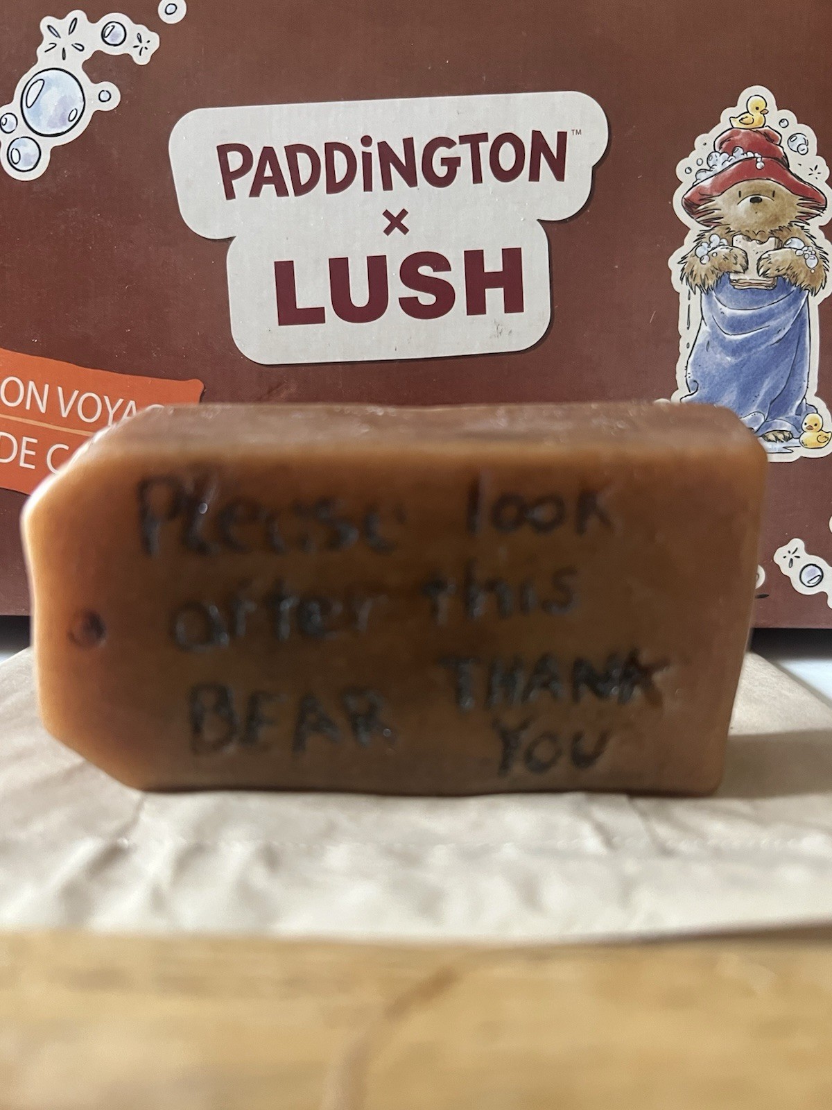 Lush X Paddington Soap Bar 3.5 Oz Please Look Out For This Bear Thank You!