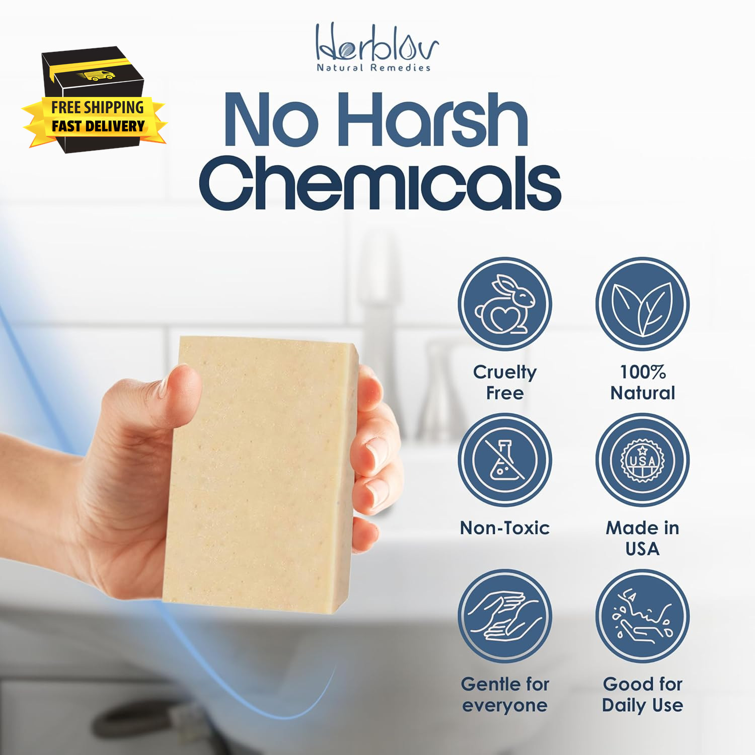 Eczema Soap Bar for Face and Body – All Natural Dermatitis, Psoriasis Treatment
