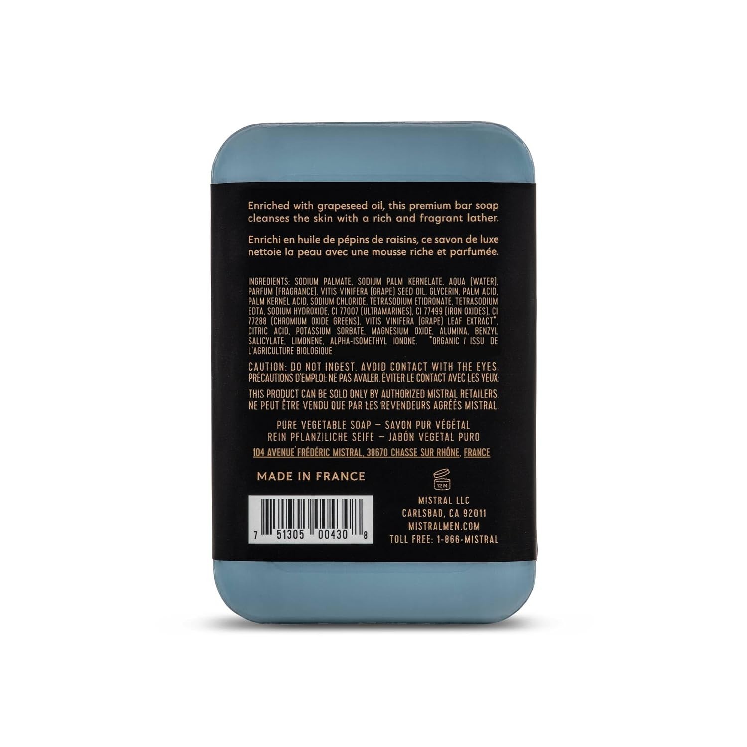 Luxury 8.8 oz Cedarwood Marine Natural Soap Bar for Men – Eco-Friendly Grooming