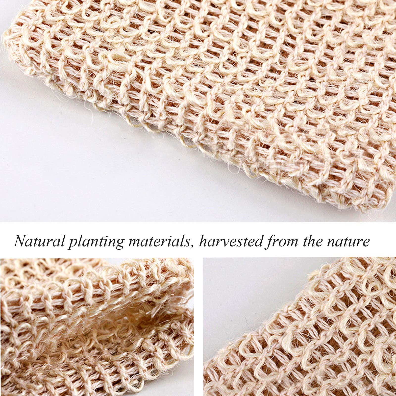 Sisal Soap Saver Bags – 5 Pack Exfoliating Mesh Pouches for Shower Use