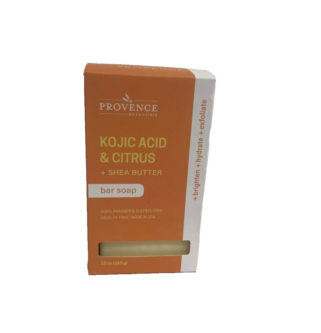 Provence Essentials Kojic Acid Citrus Shea Butter Bar Soap 10oz Brightening