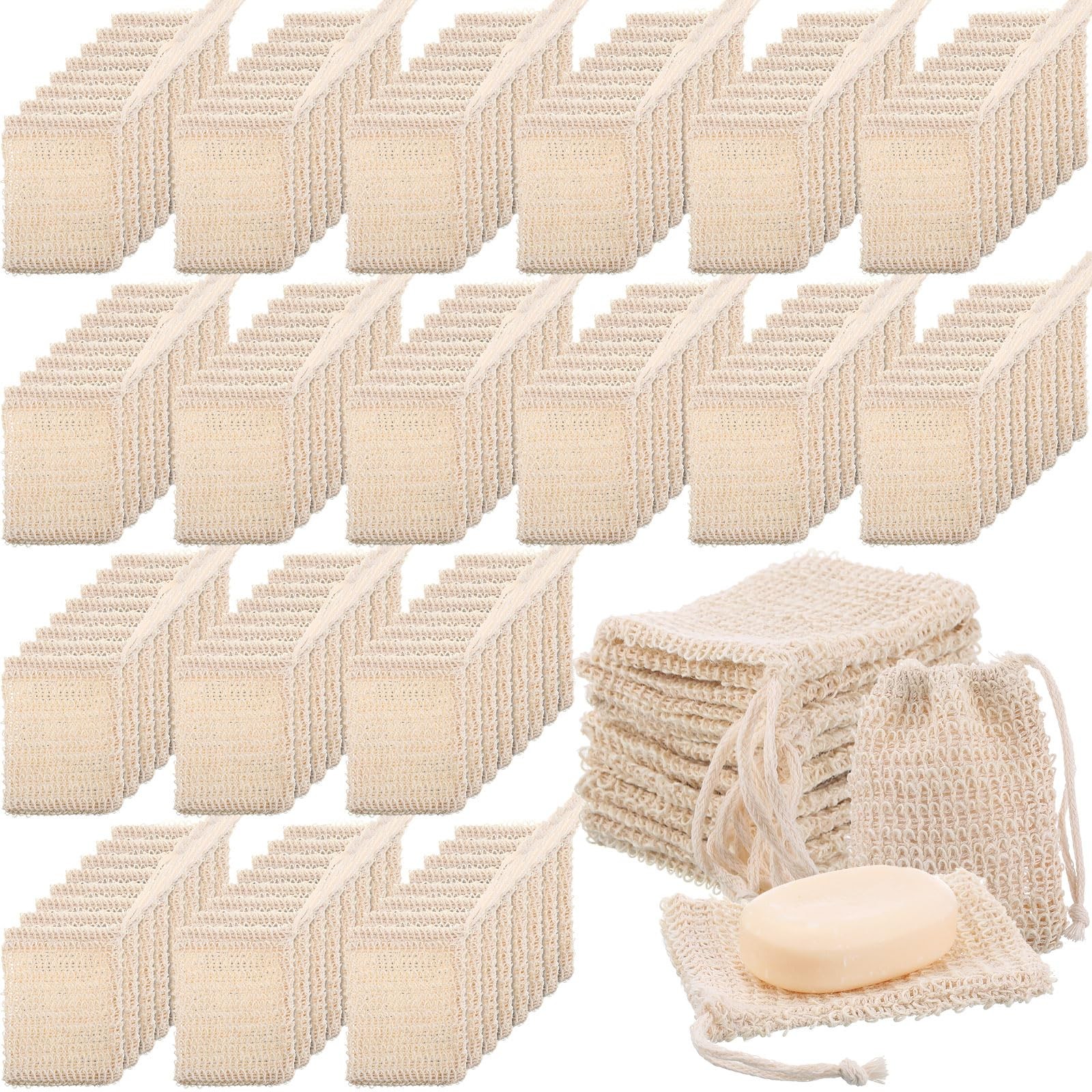 Rtteri 360 Pcs Soap Exfoliating Bag, Natural Sisal 1 Count (Pack of 360)