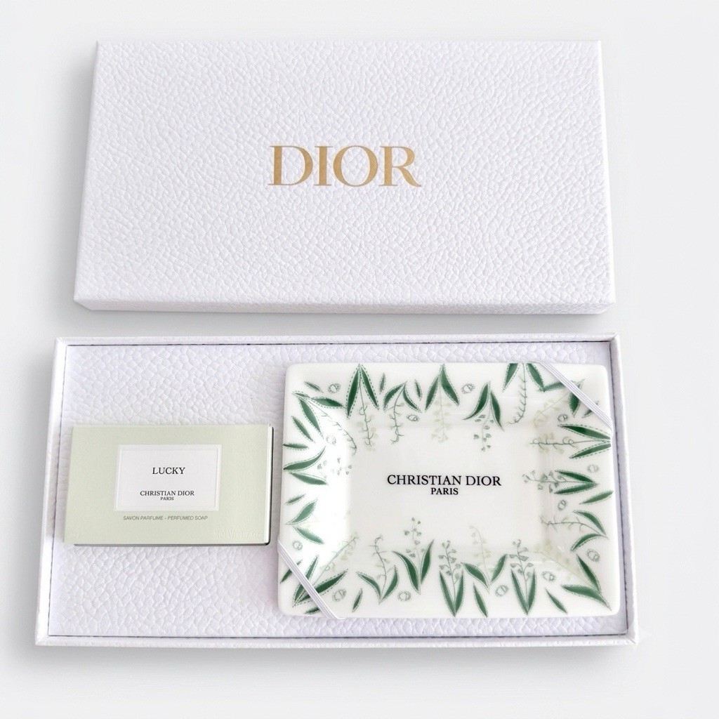 Christian Dior Lucky soap Platinum member Limited Soap Dish Tray Plate w/ Box JP