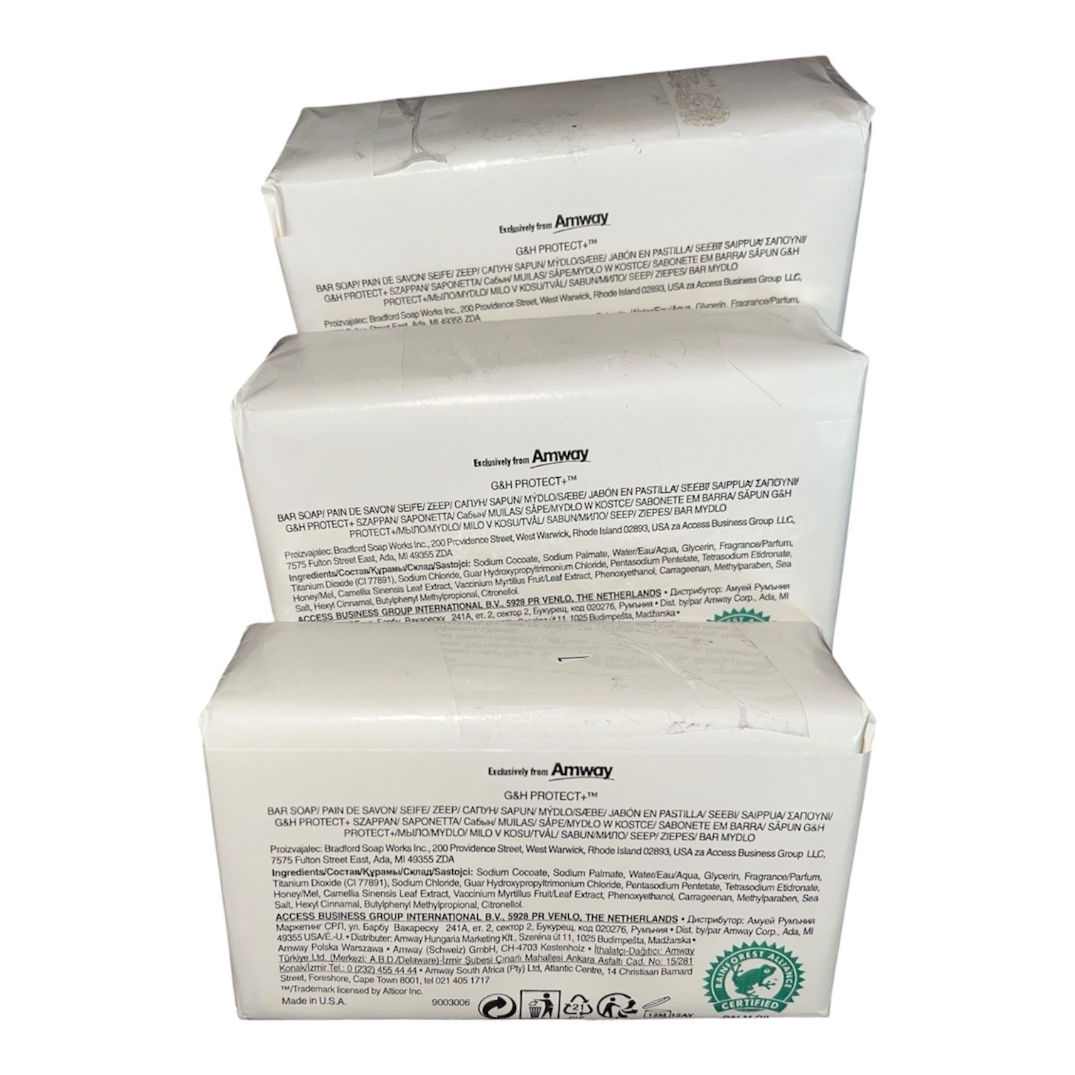 Lot of 3 Bars Amway H & G Protect + Soap 5.29 oz Each NOS!