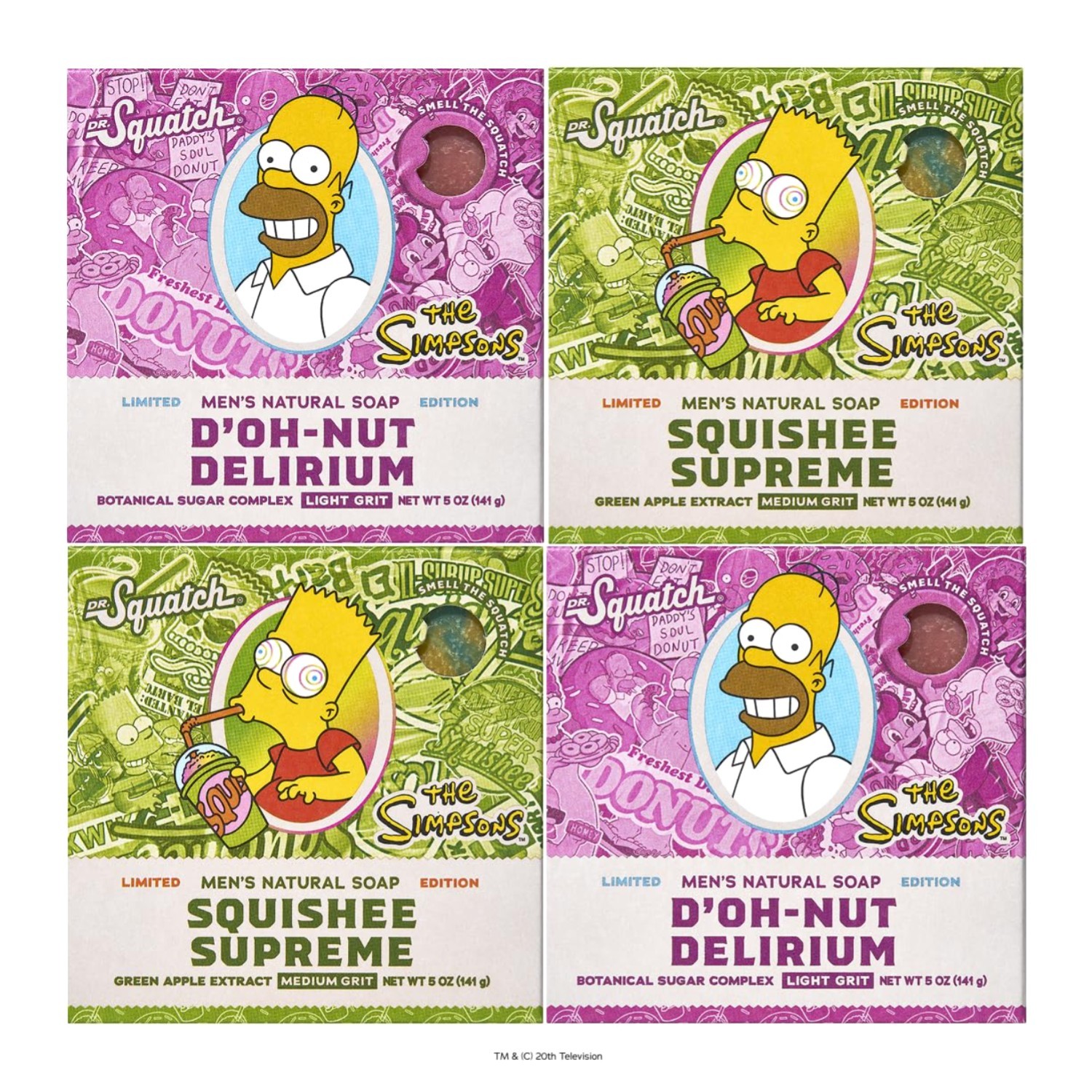 Natural Cold Process Soap Bars for Men – D’oh-Nut & Squishee