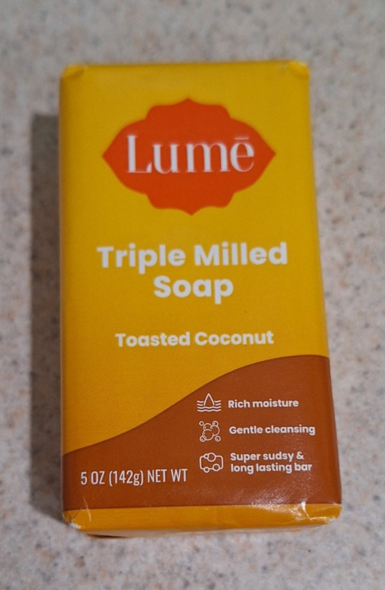 Lume Toasted Coconut Triple Milled Soap 5oz Deodorant Bar New Sealed