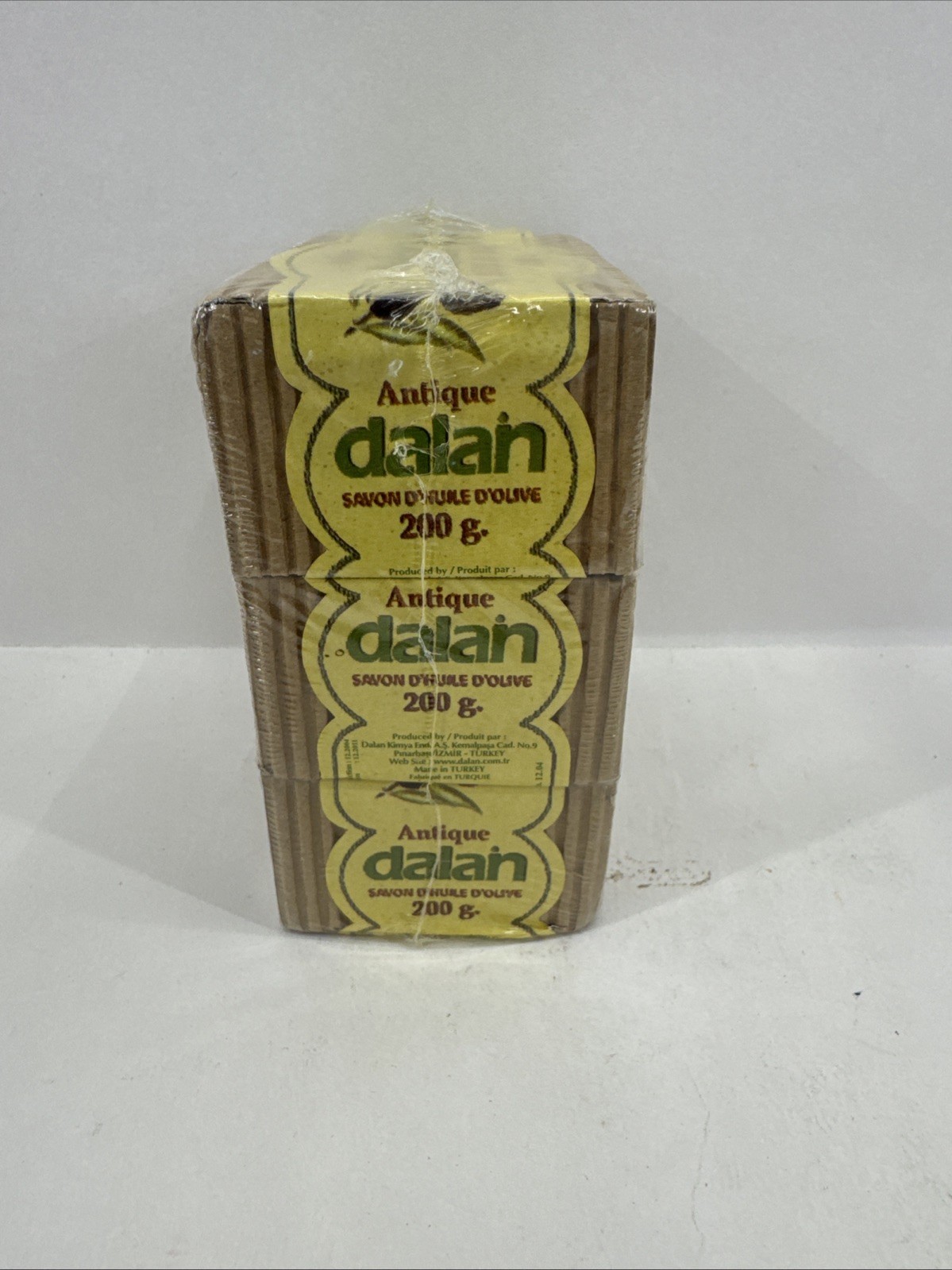 Dalan Antique Olive Oil Bar Soap 100% Natural 200 gr (3- Pack) NIB