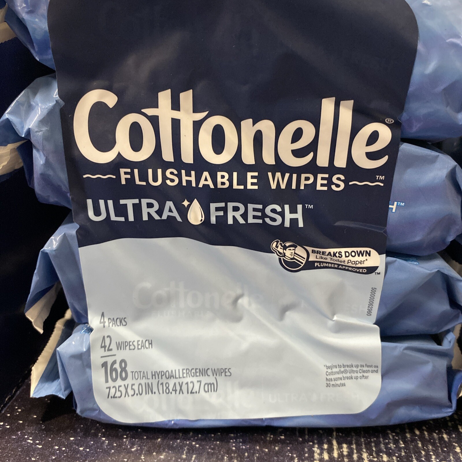 8 X Cottonelle Ultra Fresh Flushable Wipes 42 Wipes Each – 336 Total