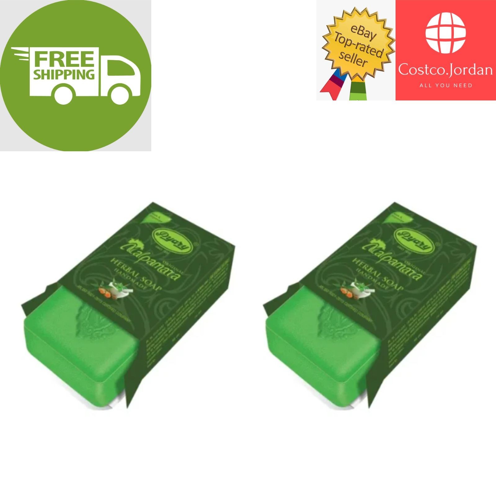 2 X Indian Pyary Nalpamara Original Herbal Soap – 75g Hand Made ⭐FREE SHIPPING⭐