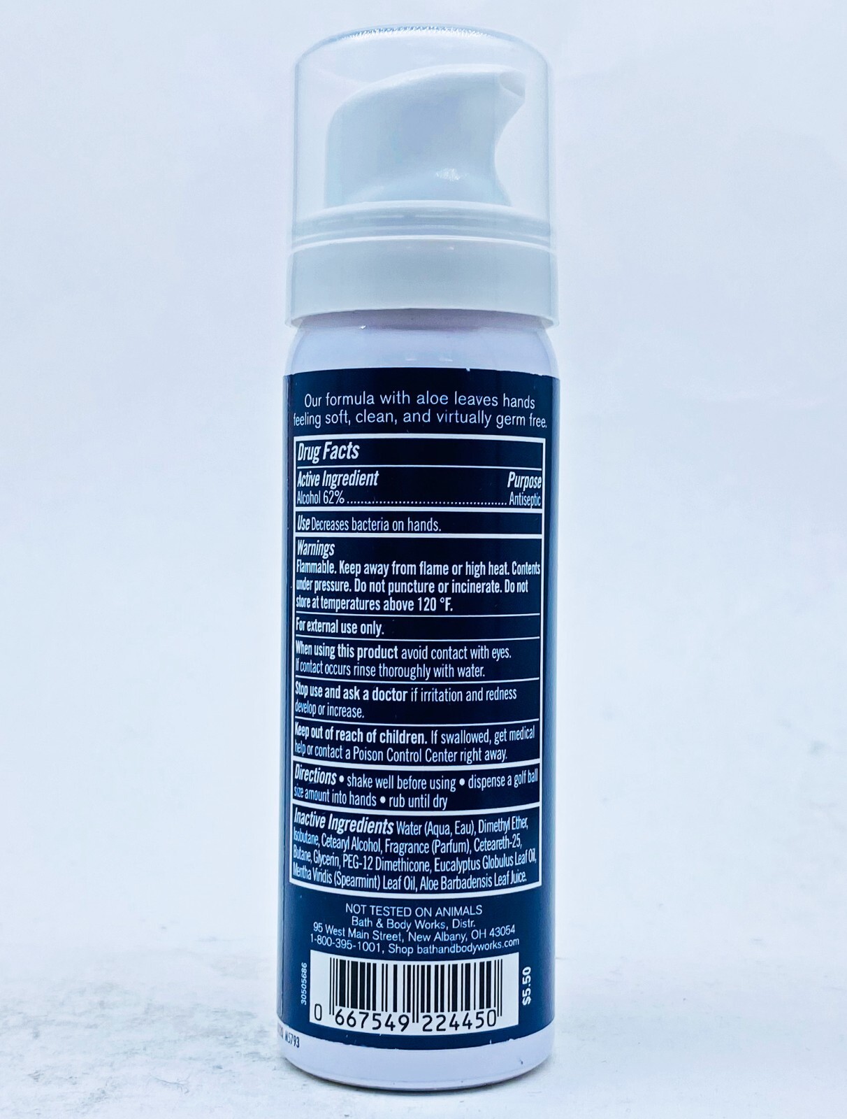 3 Bath Body Works BIG THANK YOU Mint Antibac Foaming Mousse Hand Sanitizer 1.8