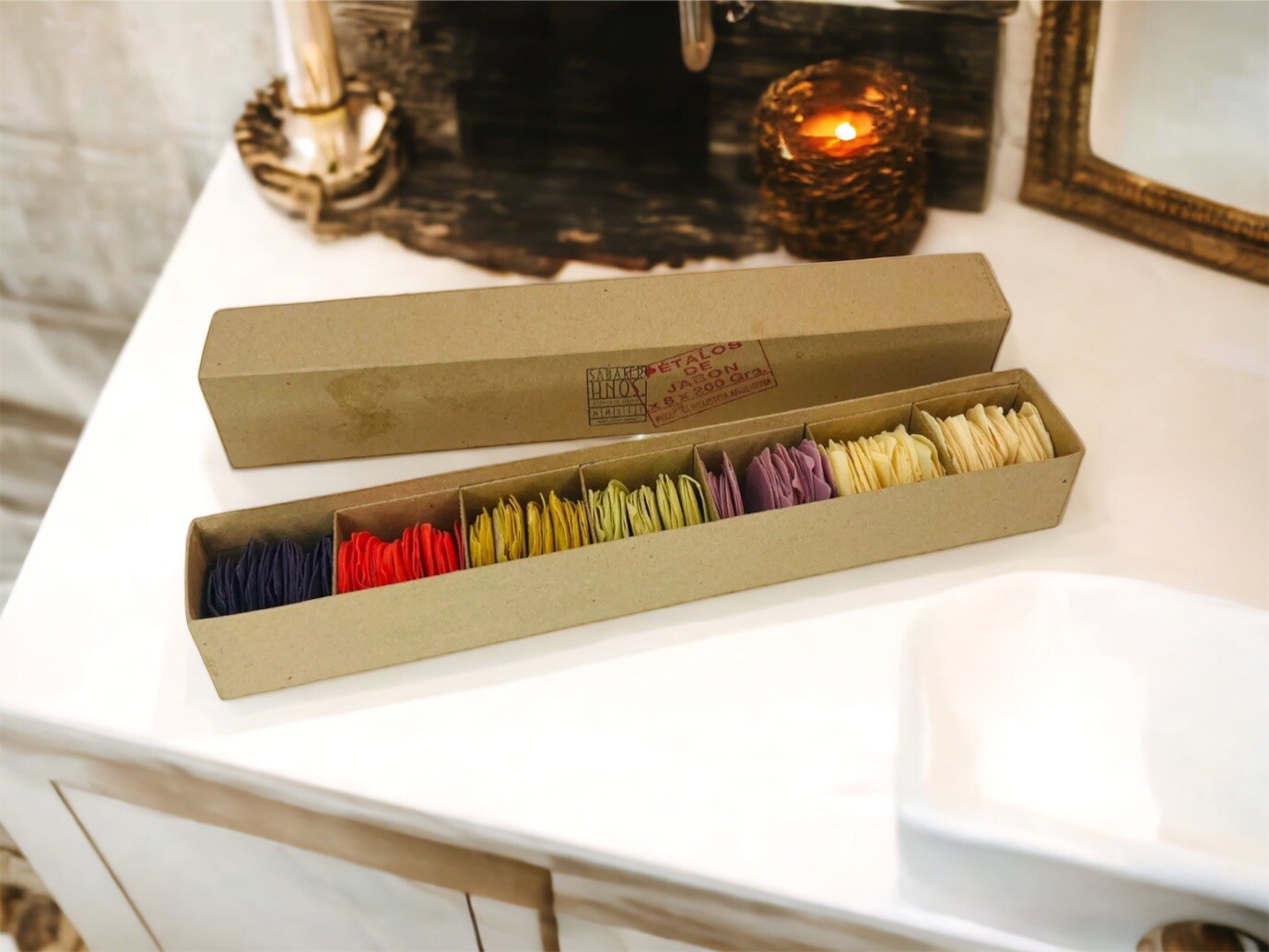 Scented Multicolor Soap Petal Box Assortment Imported Argentina Sabatur Hnos