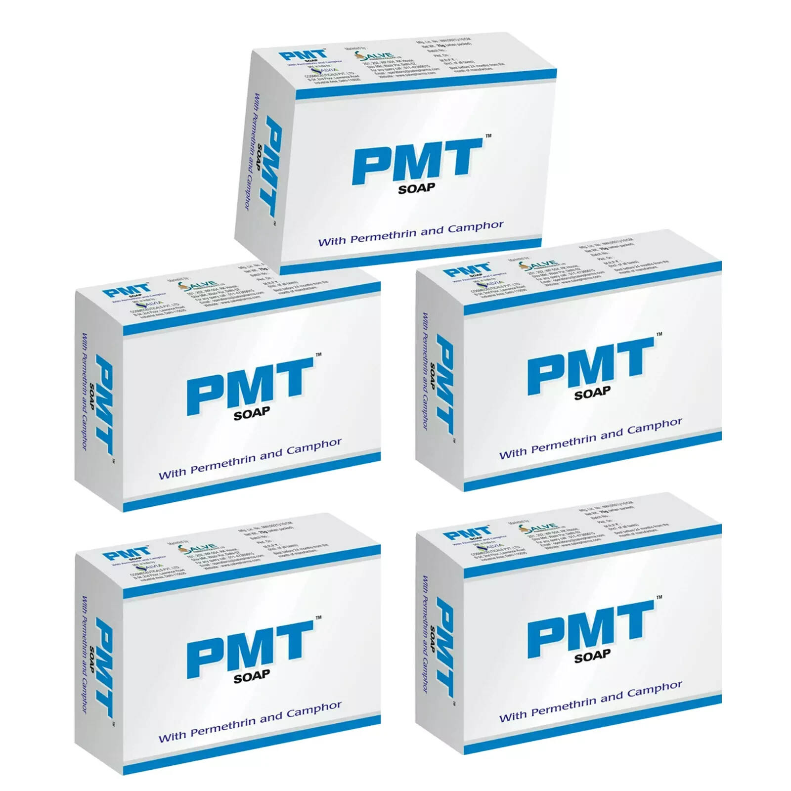 PACK OF 5 X PMT soap Permethrine Soap For All Skin Type