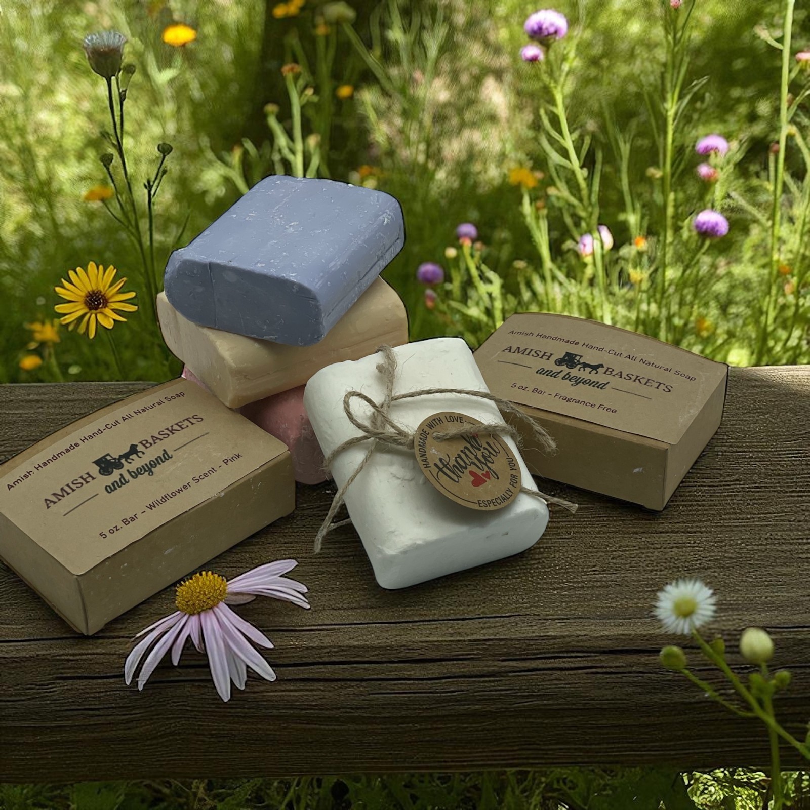 Amish Handmade Hand-Cut All-Natural Bar Soap – 5 oz – Bar