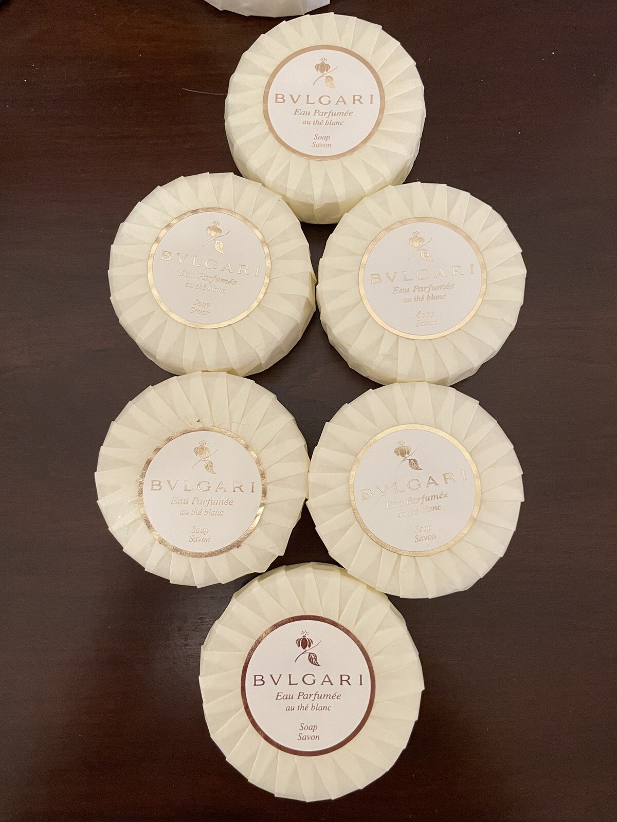 Bvlgari au the blanc Soap 2.6oz Set of 6