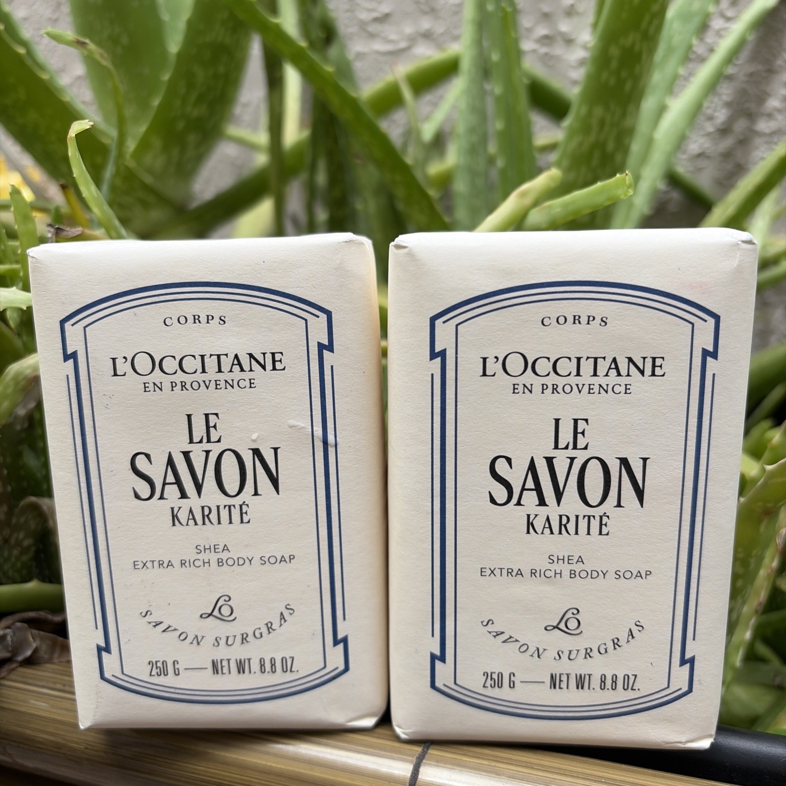 L’Occitane Le Savon Karite Shea Extra Rich Body Soap 250g/8.8oz. LOT OF 2 SEALED