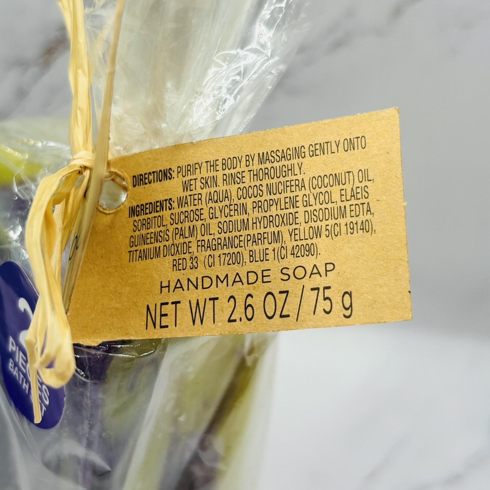 Body & Earth Lavender Sleep Potion Handmade Soap 2 Piece Bath Set New in Package