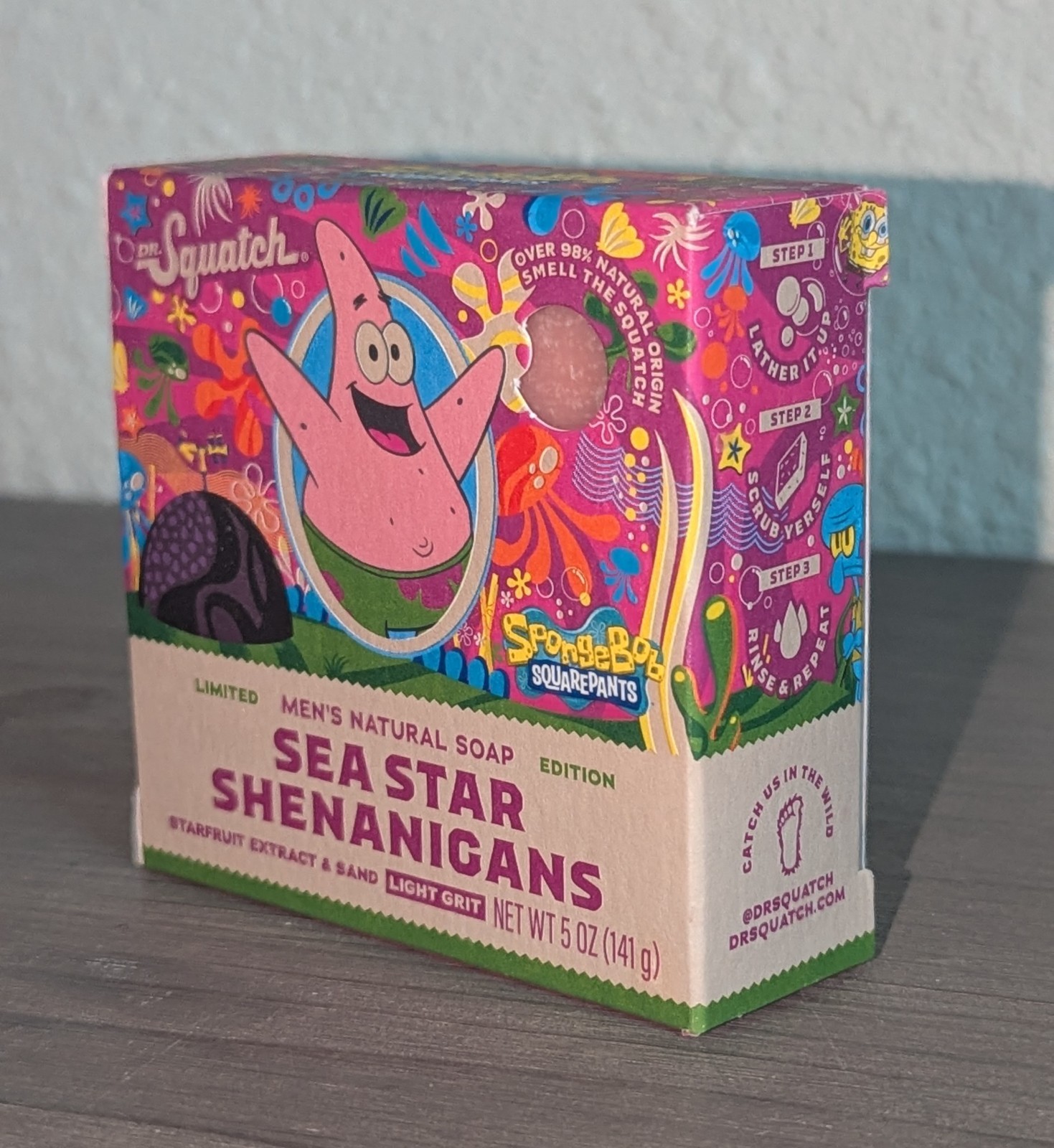 Dr. Squatch SpongeBob SquarePants Natural Bar Soap Limited Edition NEW RARE!!