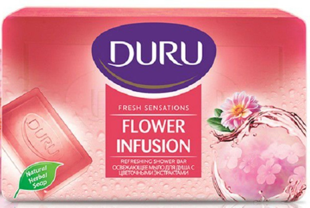 3x150g Soap DURU Fresh Sensation Flower Infusion Moisturizing Floral Scent Bath