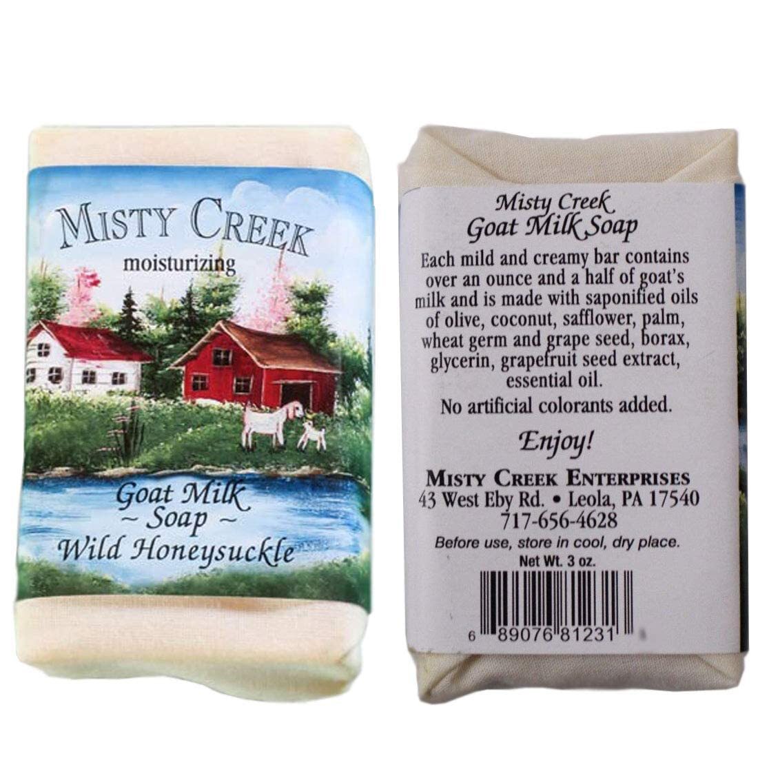 Wild Honeysuckle Goat Milk Soap 3oz Bar Handmade Amish Farmstead & Cold Pressed