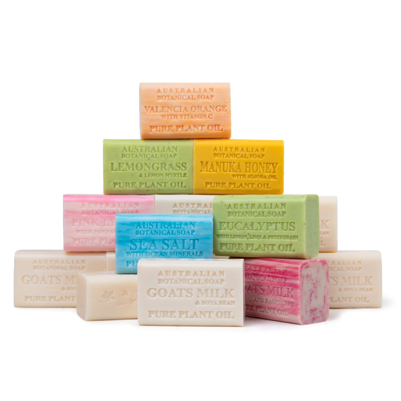 Australian Botanical Soap 16-Bar Set, 6.6 Ounce (Pack of 16), Multicolor