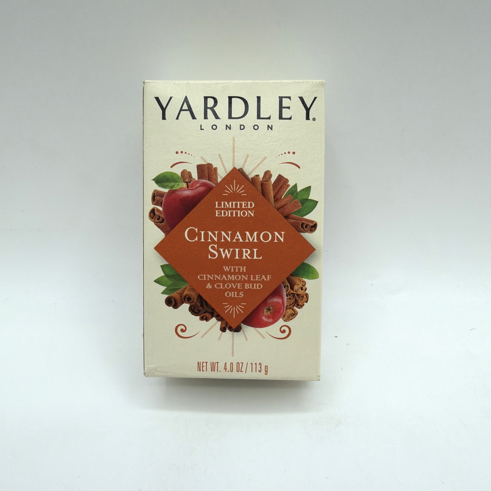 Yardley London Cinnamon Swirl Limited Edition Soap Bar Clove Bud Oils 4oz 1 Pack