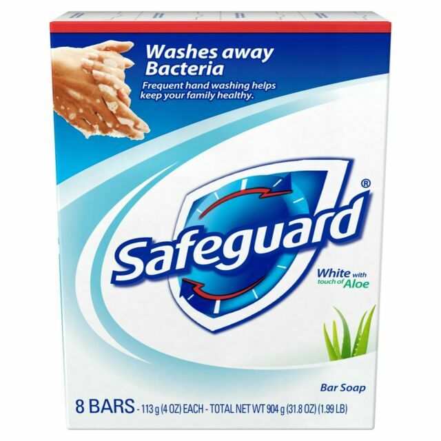 Safe-Guard Antibacterial Soap White with Aloe, 4oz – 8 Bar