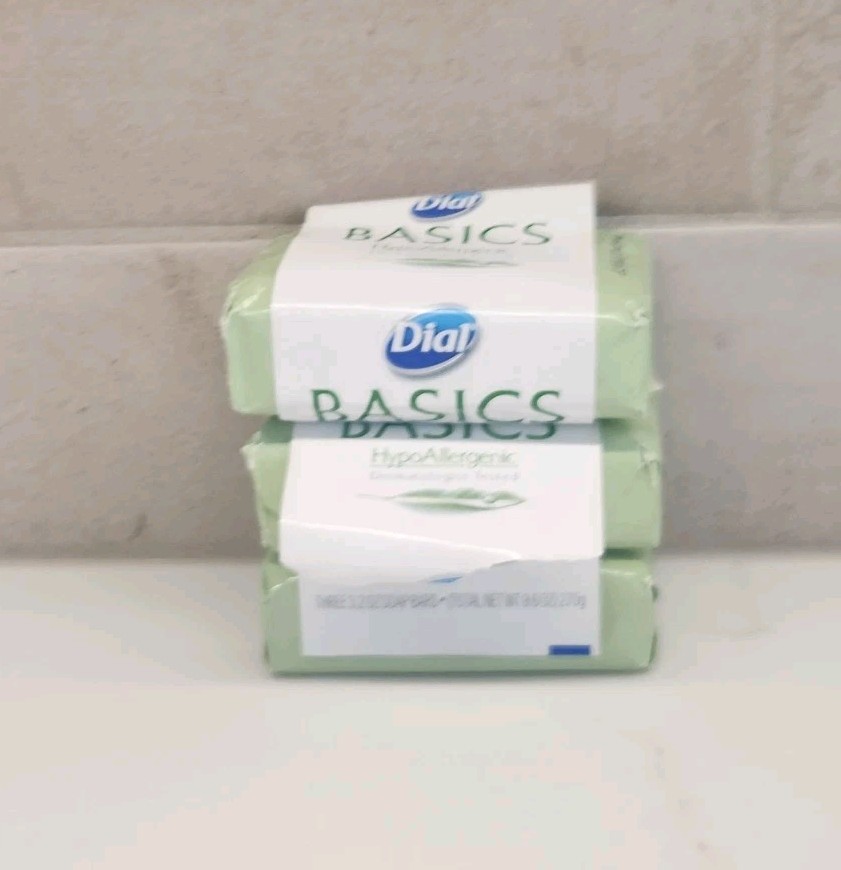 Dial Basics HypoAllergenic Bar Soap 3.2 oz. Each New / Sealed, 3 Bars Total