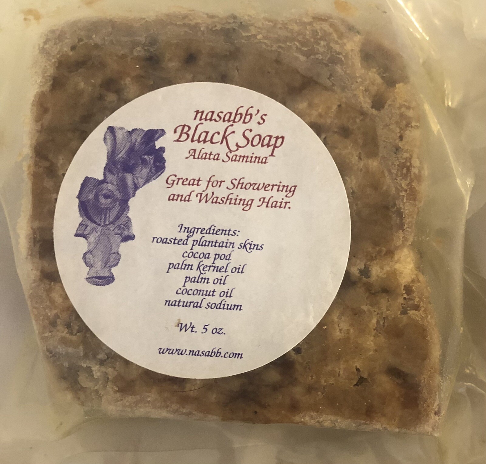 Nasabb’s Fresh | Alata Samina Pure Organic BLACK Soap 20 OUNCES