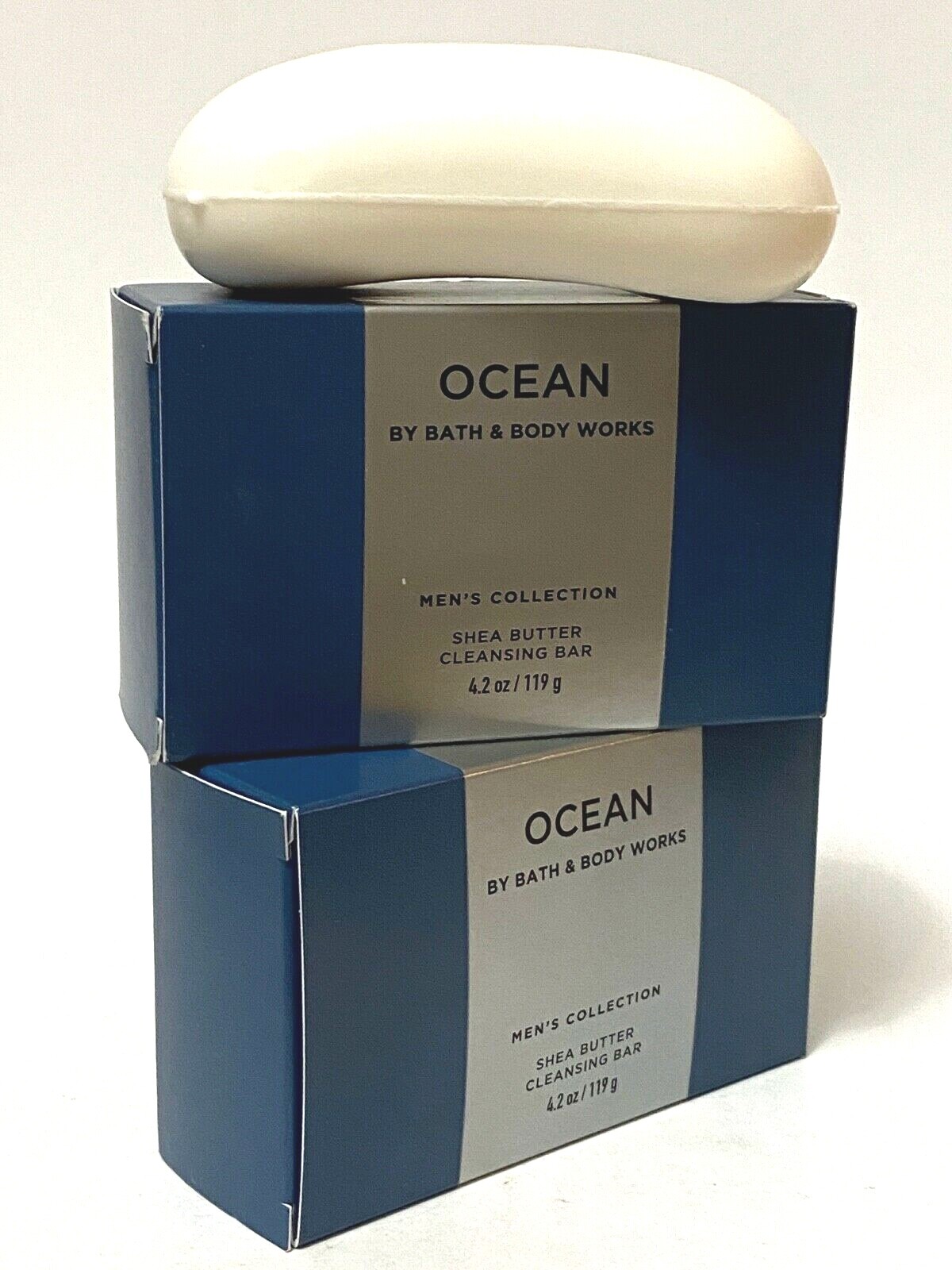 LOT 2 BATH & BODY WORKS OCEAN BODY SCENTED CLEANSING BAR SOAP 4.2 OZ SHEA NEW