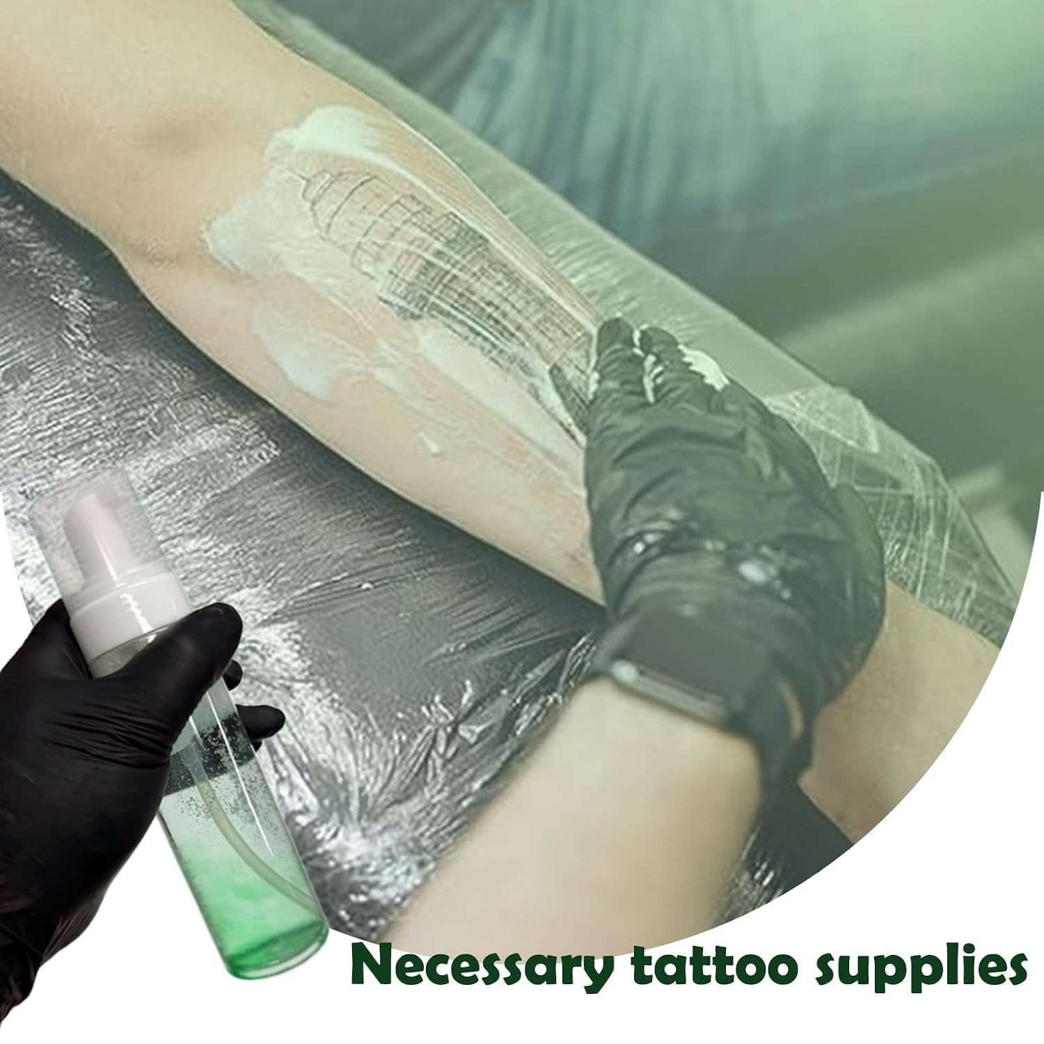 Green Soap Tattoo 16.9OZ with 7OZ Foam Bottle Ultra Concentrated Green Soap M…