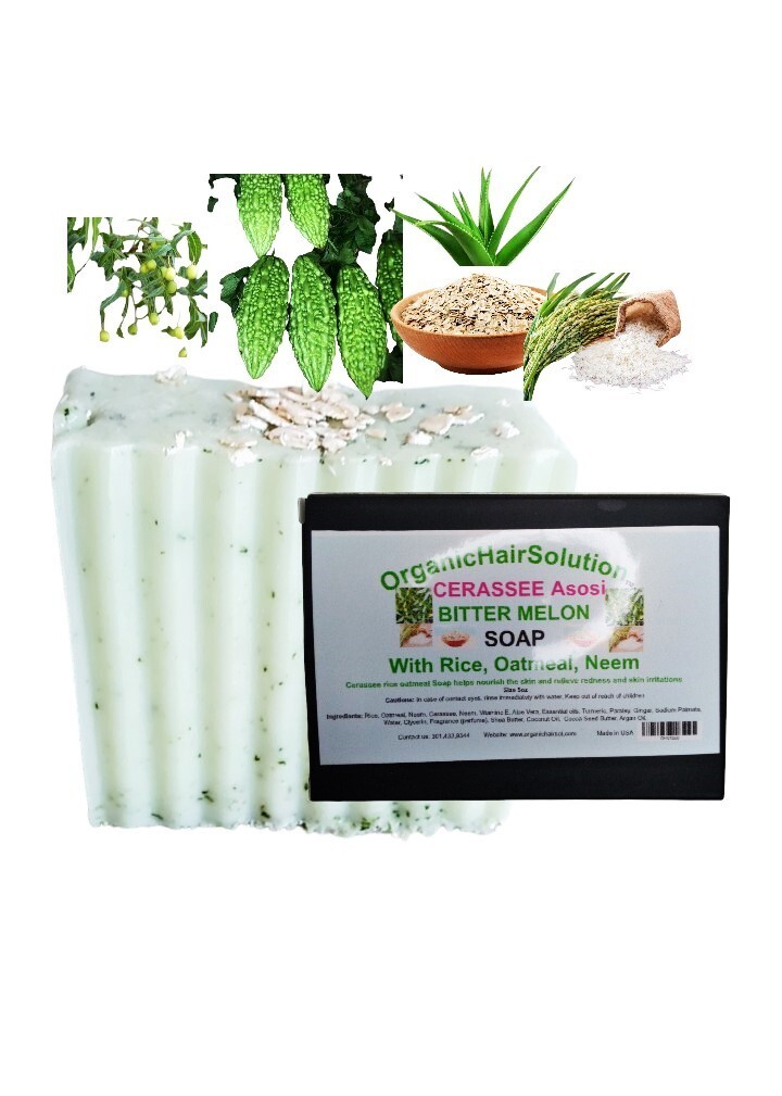 BITTER MELON OR CERASEE SOAP (Asosi)-Oatmeal -Neem- Ginger & Parsley Acne soap
