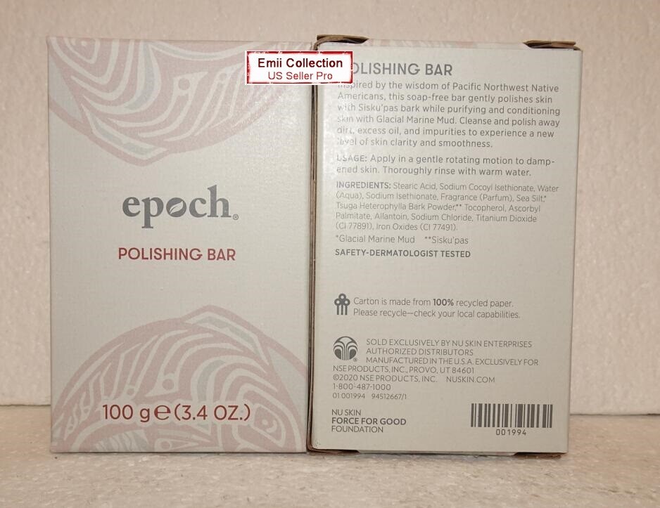 Nu Skin Nuskin Epoch Polishing Bar Soap 3.4 oz 100 g Sealed (2 Bars)