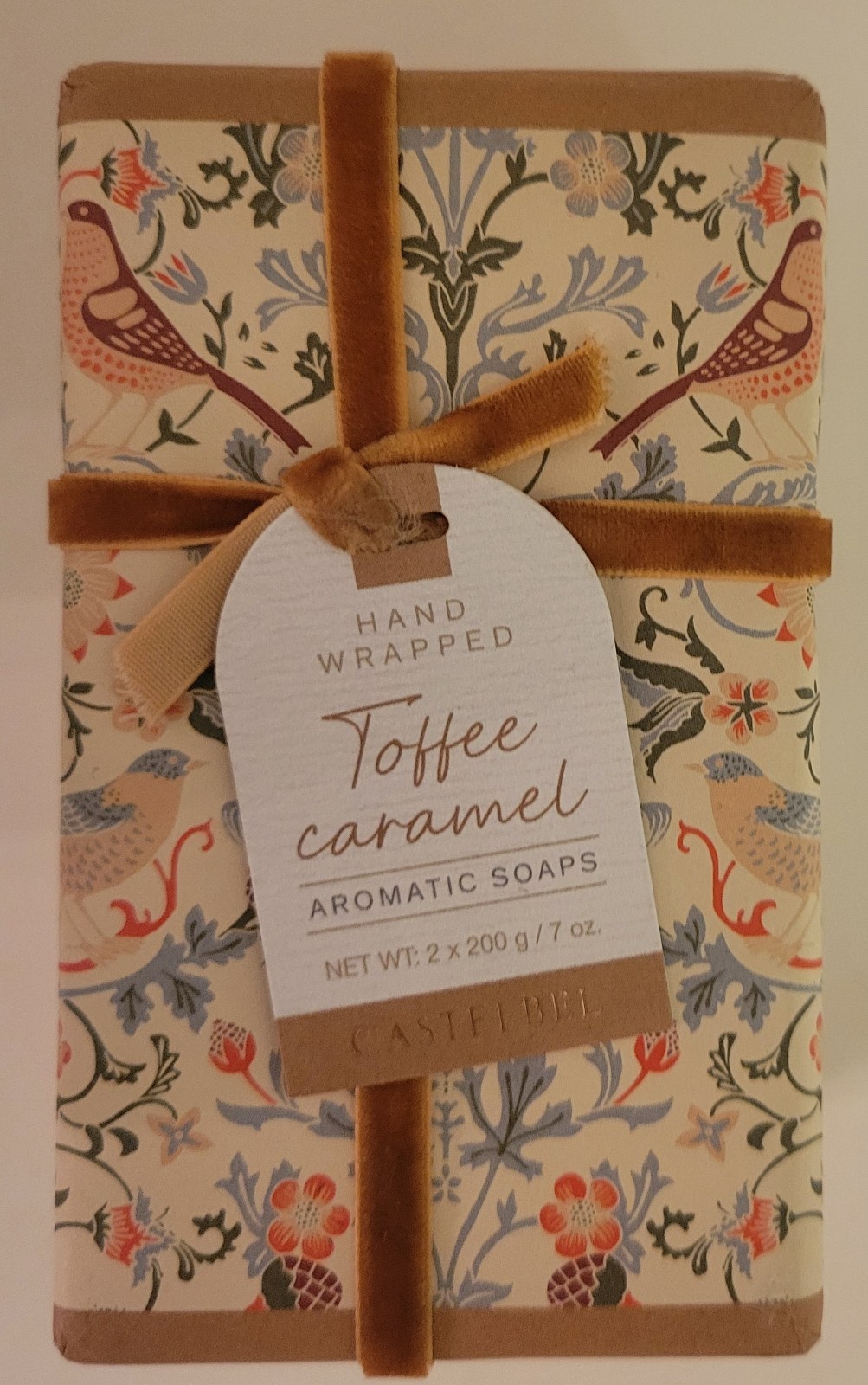 Castelbel Bar Soap 2 Pack Toffee Caramel Scented 7 Oz Wrapped Aromatic Portugal