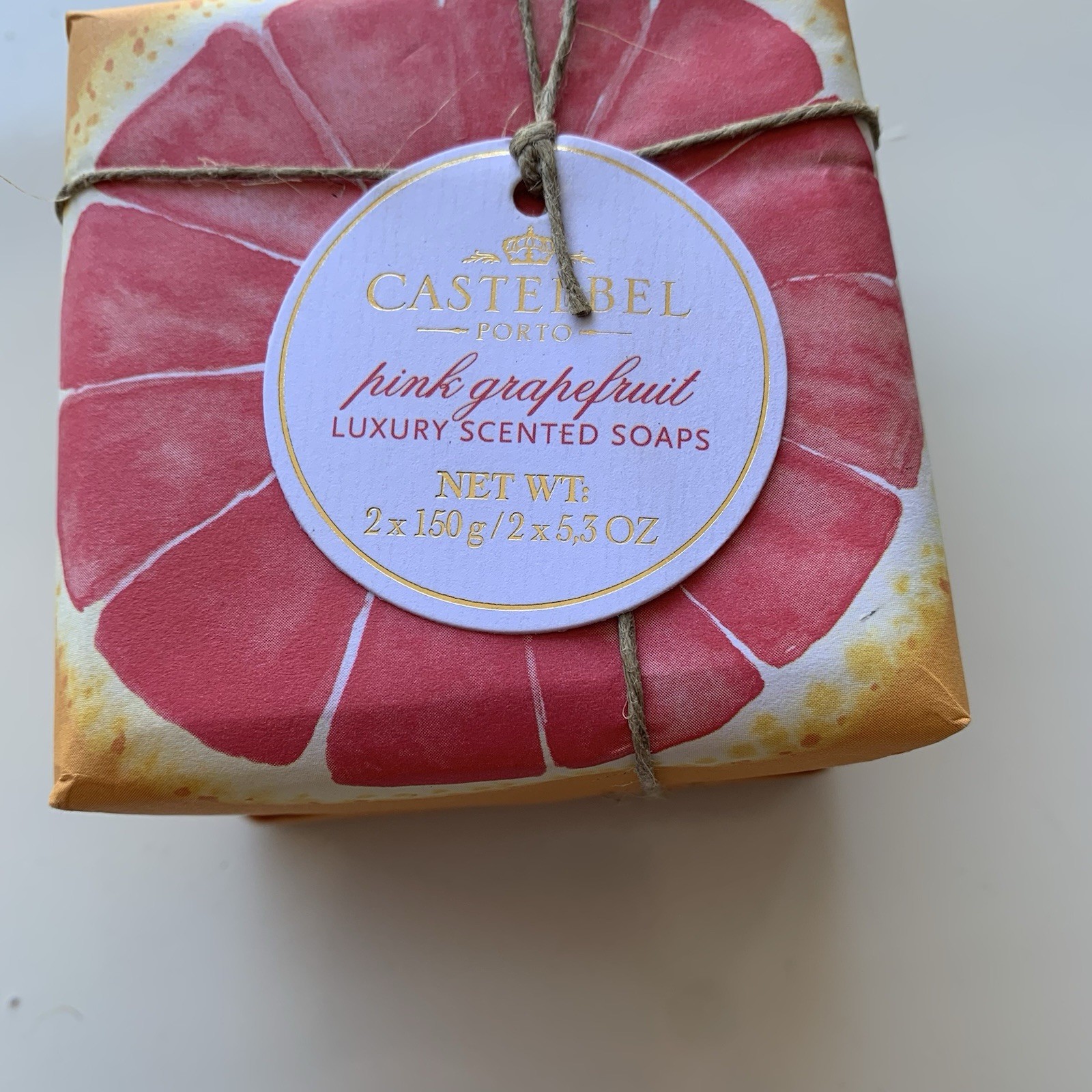 Castelbel Pink Grapefruit Luxury Soap (1) 2x 5.3 Oz 2 TOTAL Made In Portugal