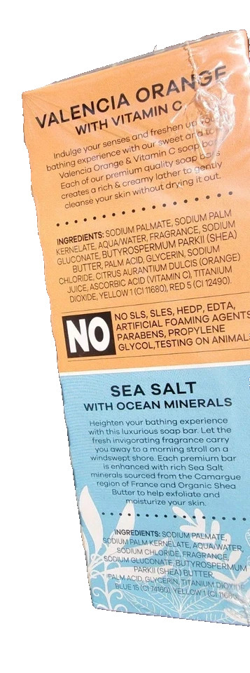 Australian Botanical Soap 8 Bars Valencia Orange Vitamin C Sea Salt Sealed Rare