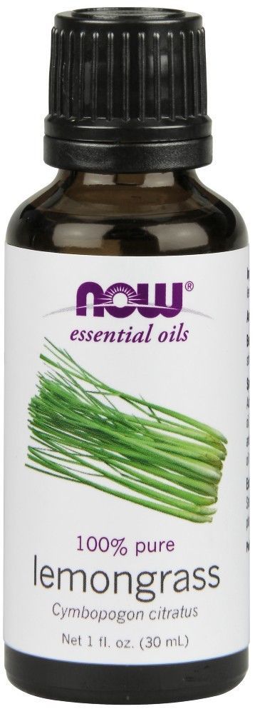 1 Bottle of NOW Foods Lemongrass Oil 100% Pure, 1 Ounce Diffuser & Burner Use
