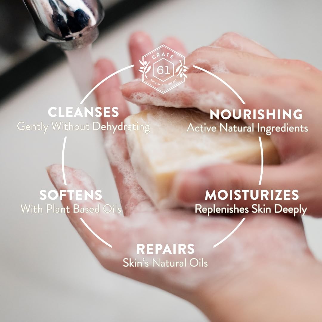 Crate 61 Cold Process Soap – 6 Multicolor Bars for Moisturizing Skin