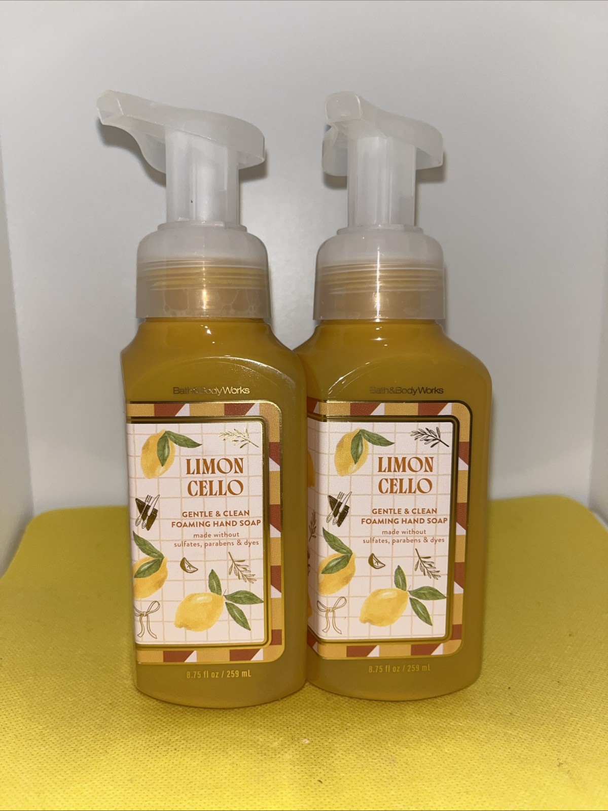 2 New LIMON CELLO BATH & BODY WORKS GENTLE FOAMING FOAMING HAND SOAP