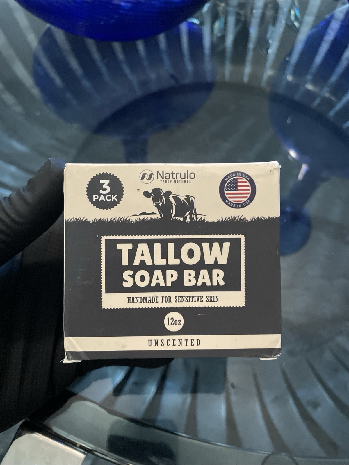 Beef Tallow Soap Bar – All Natural Grass Fed 4 Ounce (Pack of 3)