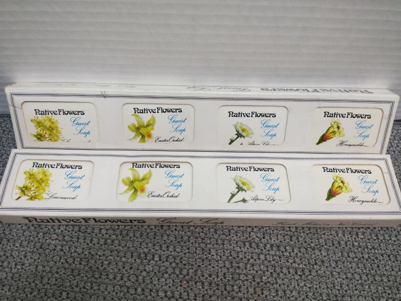 VTG. NATIVE FLOWERS Guest Soaps 40g EA (8) French Milled IN NEW ZEALAND (2PK)