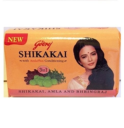 Godrej Shikakai Soap with Amla Plus Conditioning 3 in 1 Herbal Bath Soap 4 x 75g