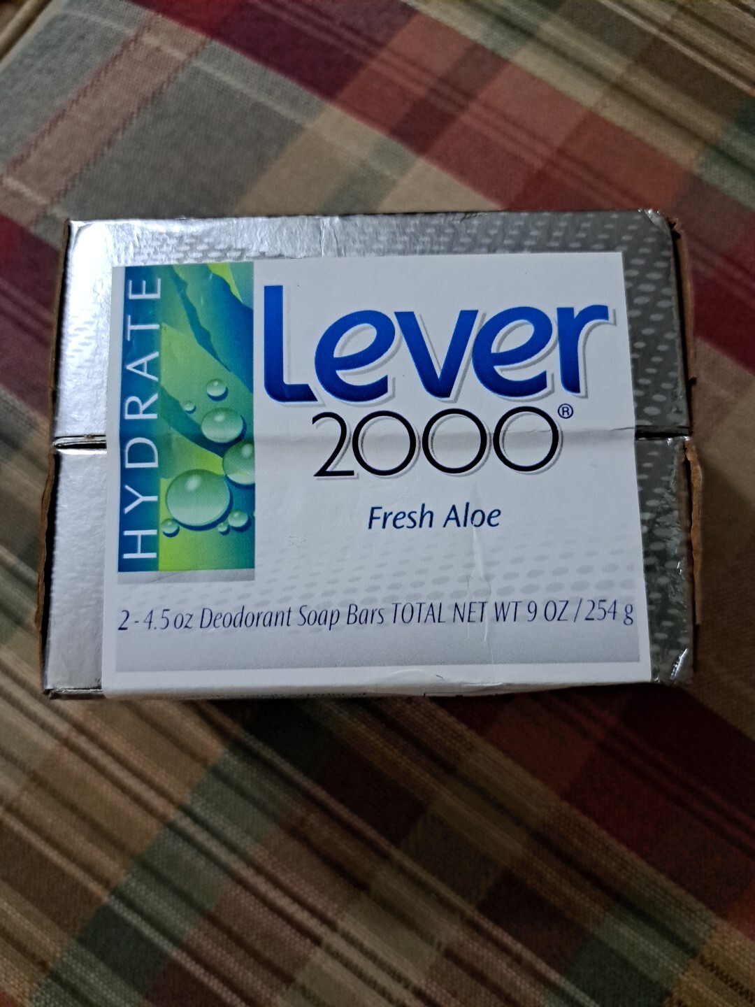 Lever 2000 Fresh Aloe Hydrate 4.5 oz Deodorant Soap Bars 1 Pkg Of 2 NOS