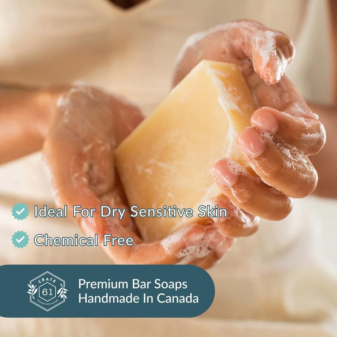 Crate 61 Cold Process Soap – 3 Pack Unscented, All Natural & Biodegradable