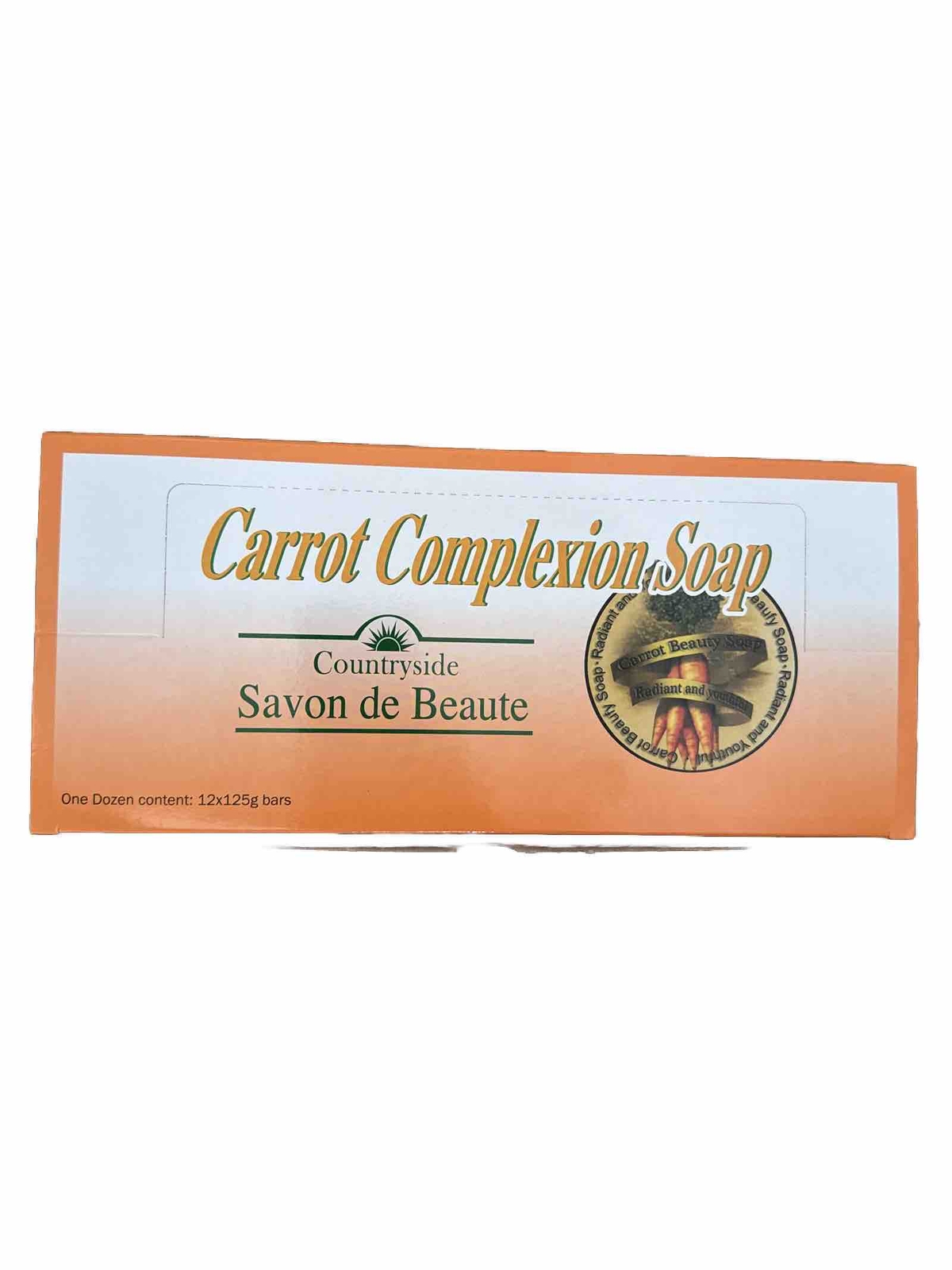 Case 12 Carrot Complexion Soap Skin Tone Improvement w/ Carrot Oil🥕