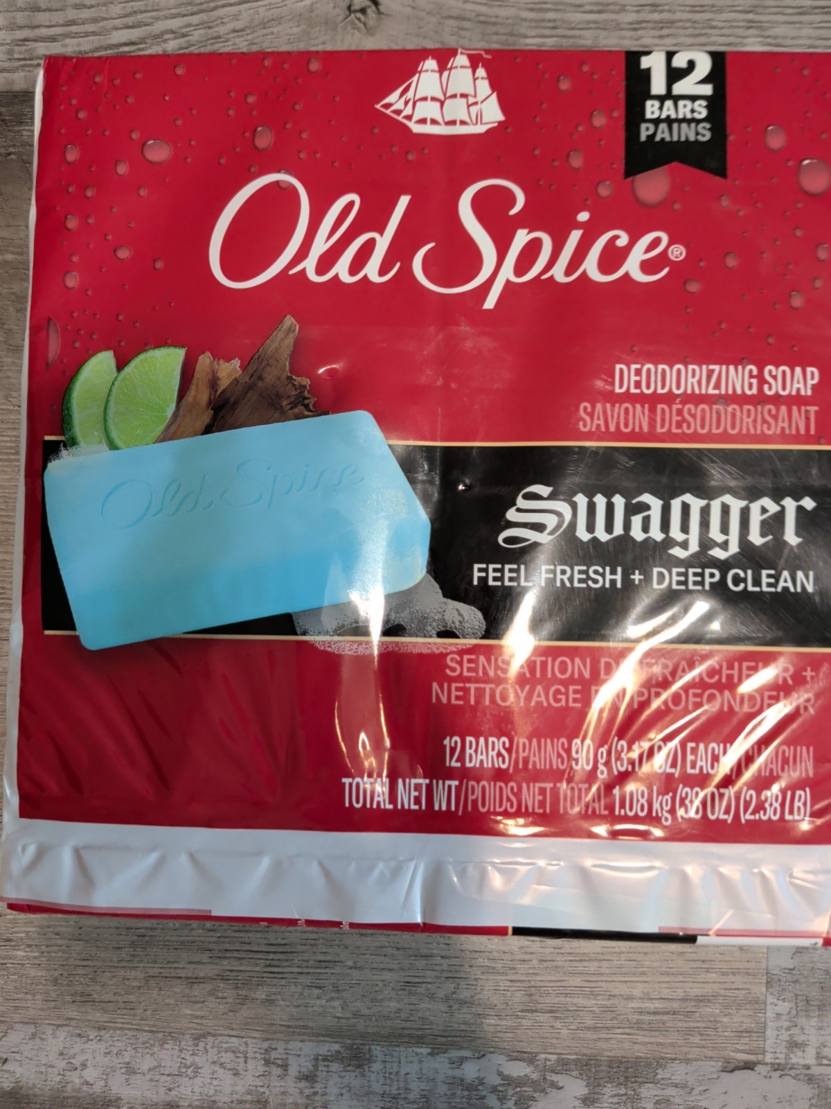Old Spice Men’s Bar Soap Swagger, 3.17oz (12 Bars Total)