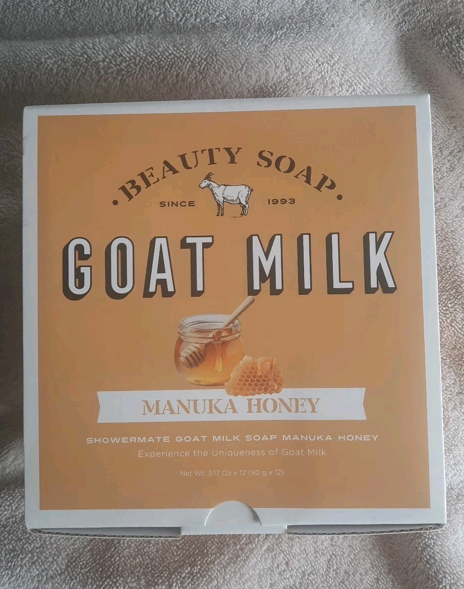 NIB SHOWER MATE Goat Milk Manuka Honey Beauty Soap 12 Bars x 3.17 Oz 90g