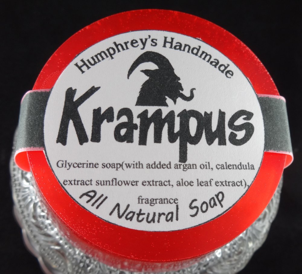KRAMPUS Christmas Soap Beard Wash Bar Peppermint Essential Oil Men’s Shave