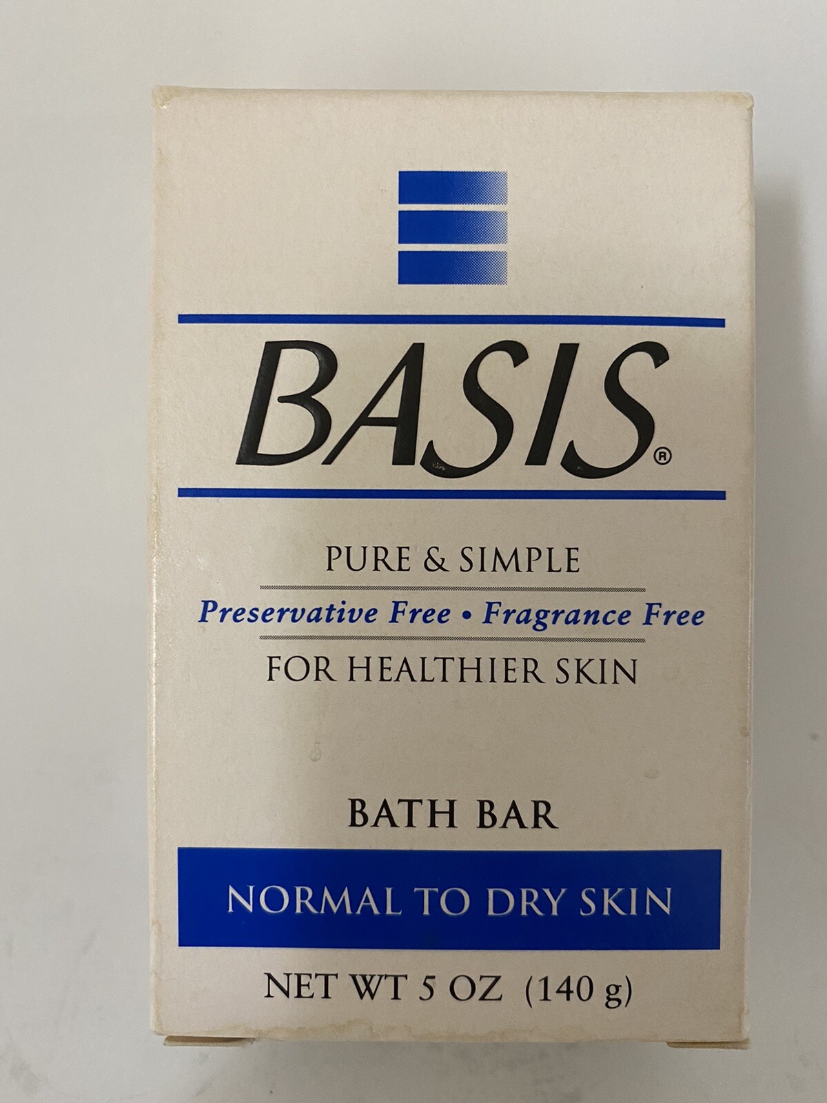 Basis Bar 5 oz. Normal To Dry Skin Fragrance & Preservative Free (1 Bar) New